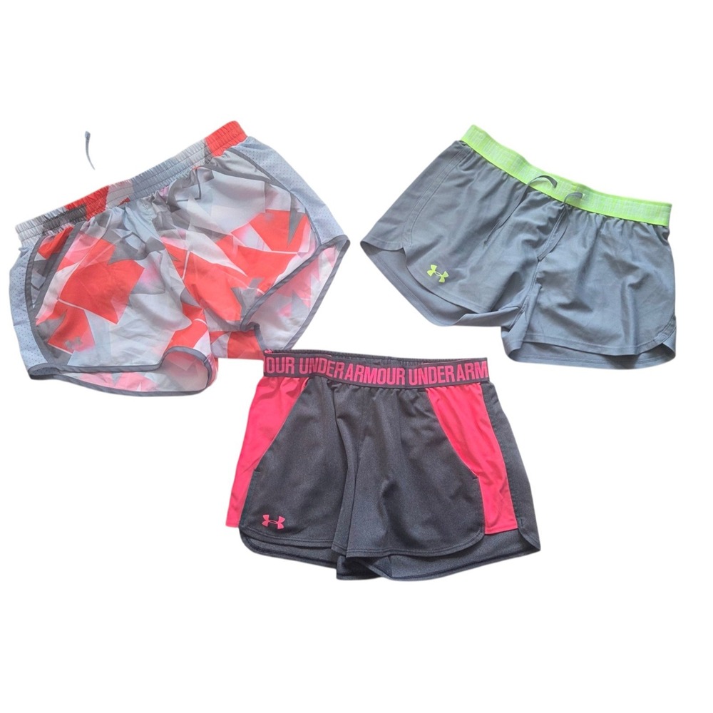 Lot of 3 Under Armour Women's Size M Athletic Shorts Running Walking workout